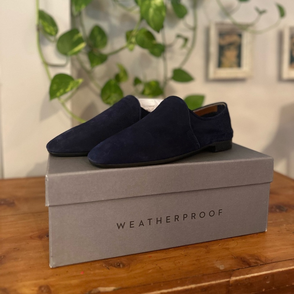 Aquatalia Revy Loafers in Blue Suede